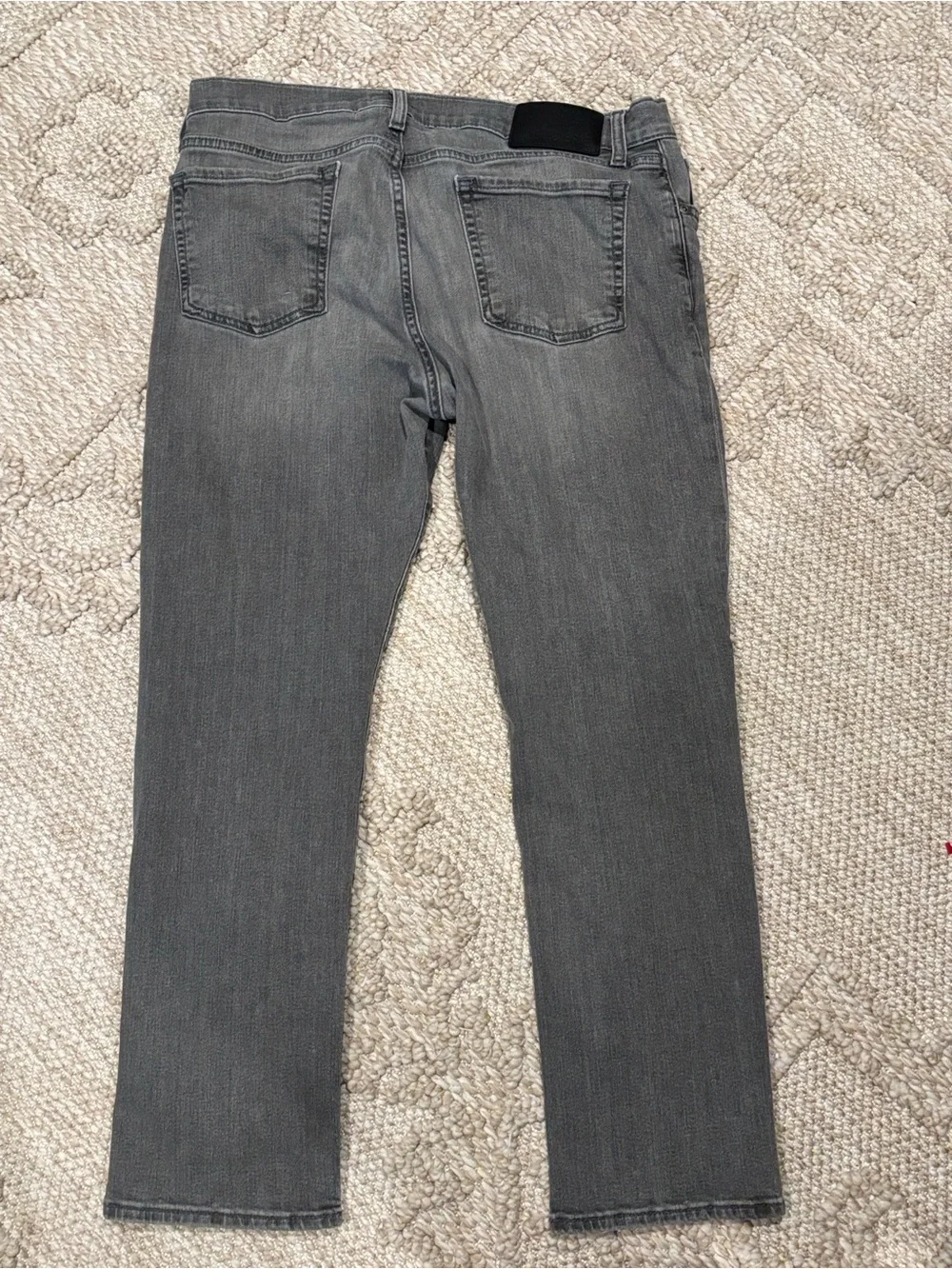 Men's Straight Leg Jeans - Grey Washed Denim